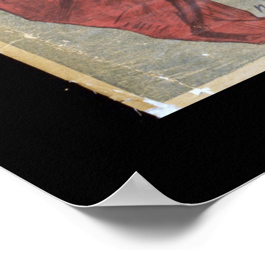 "Oorlog tot overwinning" (grens) Poster (Hoek)