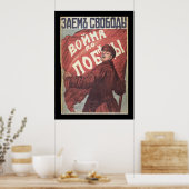 "Oorlog tot overwinning" (grens) Poster (Keuken)