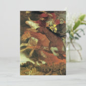 Oorlog van Arnold Bocklin Scary, Creepy Halloween Kaart (Staand voorkant)