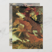 Oorlog van Arnold Bocklin Scary, Creepy Halloween Kaart (Voorkant / Achterkant)