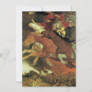 Oorlog van Arnold Bocklin Scary, Creepy Halloween Kaart