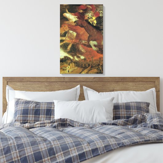 Oorlog van Arnold Bocklin,  symbolistische kunst Canvas Afdruk (Insitu (Slaapkamer))