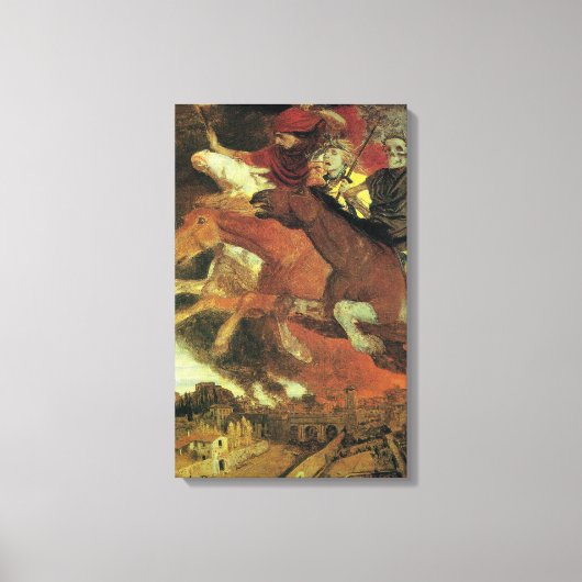 Oorlog van Arnold Bocklin,  symbolistische kunst Canvas Afdruk (Voorkant)
