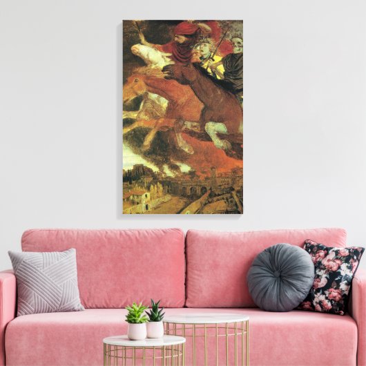 Oorlog van Arnold Bocklin,  symbolistische kunst Canvas Afdruk (Insitu (Woonkamer))