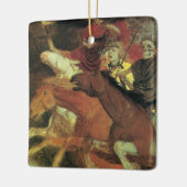 Oorlog van Arnold Bocklin,  symbolistische kunst Keramisch Ornament (Links)