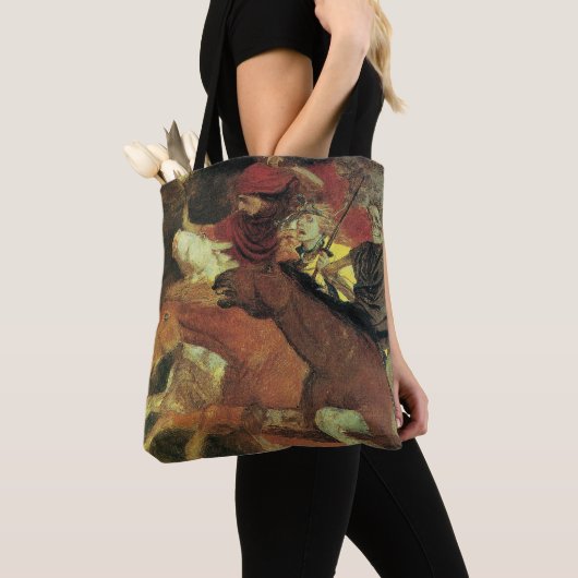 Oorlog van Arnold Bocklin,  symbolistische kunst Tote Bag (Dichtbij)