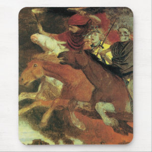 Oorlog van Arnold Böcklin, Vintage Symbolism Fine Muismat