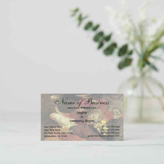 Oorlog van Arnold Bocklin Visitekaartje (Staand voorkant)