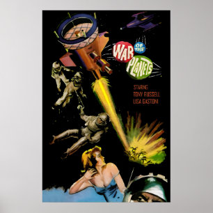 Oorlog van de Planeten Jaren 50 Si-Fi Film poster 