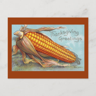 Oorlog van de  Thanksgiving van Corn Feestdagenkaart