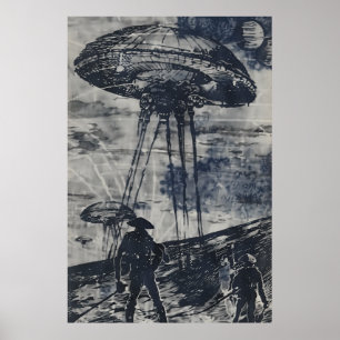  Oorlog van de Werelden Alien Invasion Poster
