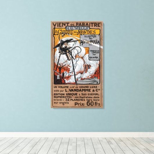 Oorlog van de Werelden Frans Poster 1906 Canvas Afdruk (Insitu (Houten vloer))