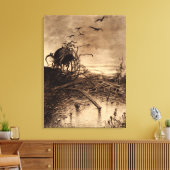 Oorlog van de werelden Illustratie 1906 Canvas Afdruk (Insitu (Woonkamer))