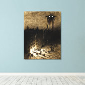 Oorlog van de werelden Illustratie uit 1906 Canvas Afdruk (Insitu (Houten vloer))