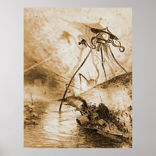 Oorlog van de wereldmartianen in de vallei van de  poster (Voorkant)