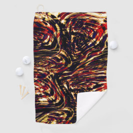 Oorlog van gouden linten tegen rood, in het donker golfhanddoek