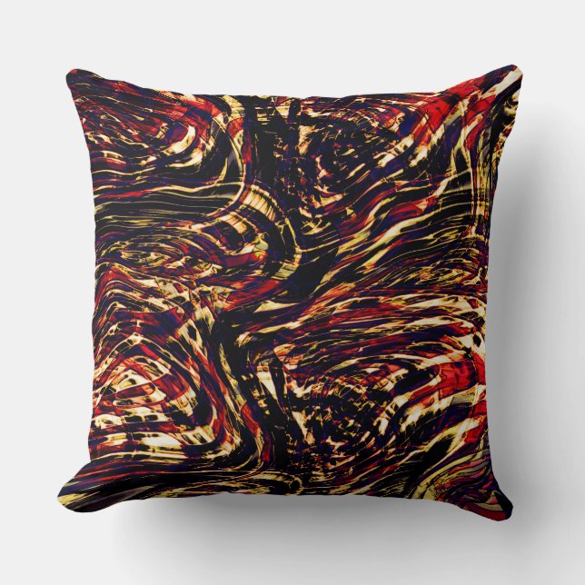 Oorlog van gouden linten tegen rood, in het donker kussen (Voorkant)