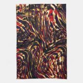 Oorlog van gouden linten tegen rood, in het donker theedoek (Verticaal)