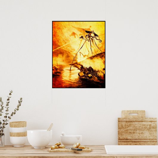 Oorlog van het Wereld Tripod - Poster van de Marsm (Keuken)
