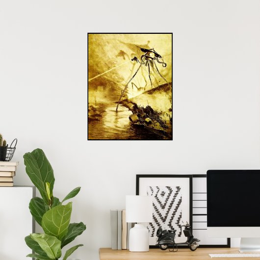 Oorlog van het Wereld Tripod - Poster van de Marsm (Thuiskantoor)