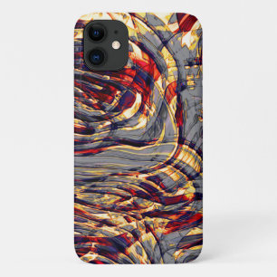 Oorlog van oranje konijnen tegen rood, over grijs Case-Mate iPhone case