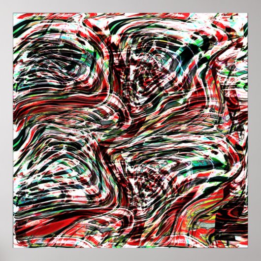 Oorlog van rode linten tegen cyaan poster (Voorkant)