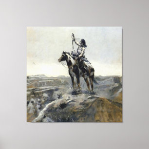 “Oorlog” Western Schilderij door Charles M Russell Canvas Afdruk