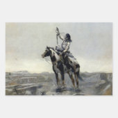 "Oorlog" Western schilderij van Charles M Russell Inpakpapier Vel (Voorkant 2)