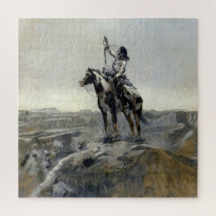 "Oorlog" Western schilderij van Charles M Russell Legpuzzel