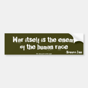 Oorlog zelf is de vijand bumpersticker