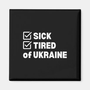 Oorlog Ziek En Moe Ukraine  Magneet