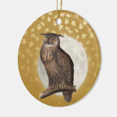  oorlogen en bochten op goud met glitteriebladeren keramisch ornament (Links)