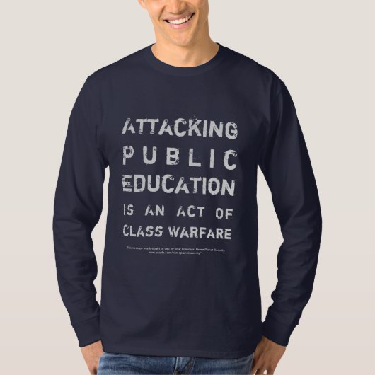 Oorlogen op eindklasse ~ Overheidsscholen onderste T-shirt (Voorkant)