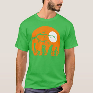 Oorlogen Trick Or Treat Halloween Silhouet T-shirt