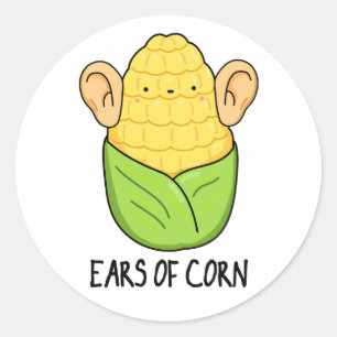 Oorlogen van Corn Funny Corn Pun Ronde Sticker