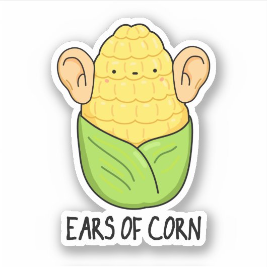 Oorlogen van Corn Funny Corn Pun Sticker (Voorkant)