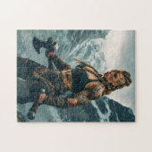 Oorlogigeest van Vikingvrouw Channelend Legpuzzel (Horizontaal)