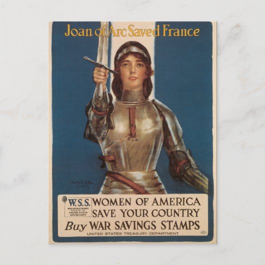 OorlogsBriefkaarten,  Joan van Arc Briefkaart (Voorkant)