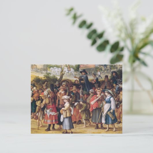 Oorlogscène Briefkaart (Staand voorkant)