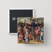 Oorlogscène Vierkante Button 5,1 Cm (Voorkant /achterkant)