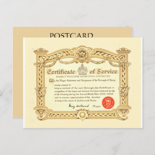 , oorlogscentrum, Tweede Wereldoorlog, 1945 Briefkaart (Voorkant / Achterkant)