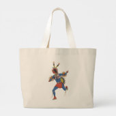 Oorlogsdans (of De Renner) Grote Tote Bag (Achterkant)