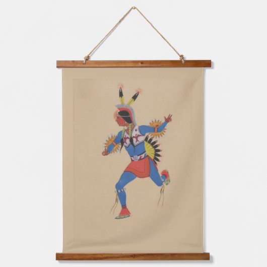 Oorlogsdans (of De Renner) Hangend Wandkleed (Voorkant)