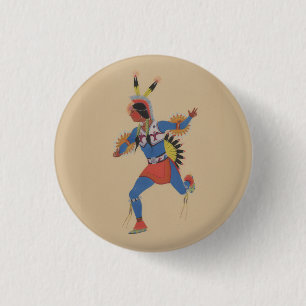 Oorlogsdans (of De Renner) Ronde Button 3,2 Cm