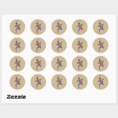 Oorlogsdans (of De Renner) Ronde Sticker (Vel)