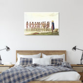 Oorlogsdans van de Caroline Islanders, bord 22 van Canvas Afdruk (Insitu (Slaapkamer))