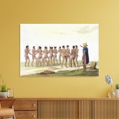 Oorlogsdans van de Caroline Islanders, bord 22 van Canvas Afdruk (Insitu (Woonkamer))