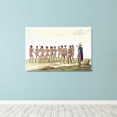 Oorlogsdans van de Caroline Islanders, bord 22 van Canvas Afdruk (Insitu (Houten vloer))