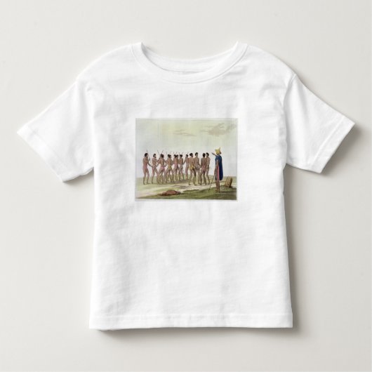 Oorlogsdans van de Caroline Islanders, bord 22 van Kinder Shirts (Voorkant)