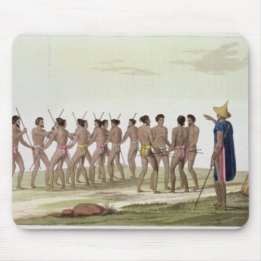 Oorlogsdans van de Caroline Islanders, bord 22 van Muismat (Voorkant)